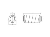 Silencieux circulaire 160 LG 600 avec joint